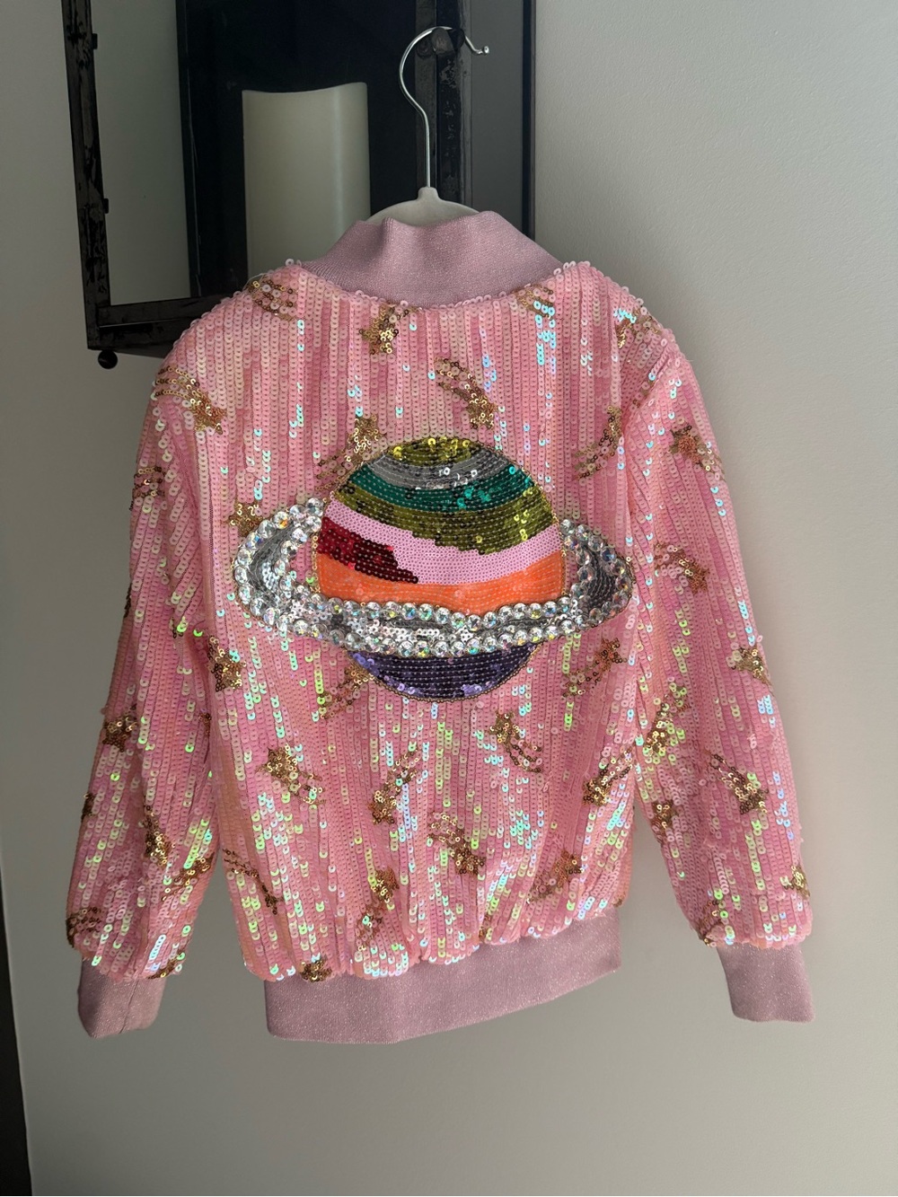 Lola + The Boys Pink Sequin Jacket